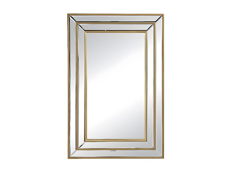 Spiegel - Rahmen aus Eukalyptusholz - H.90 cm - Goldfarben - BAKOU günstig online kaufen