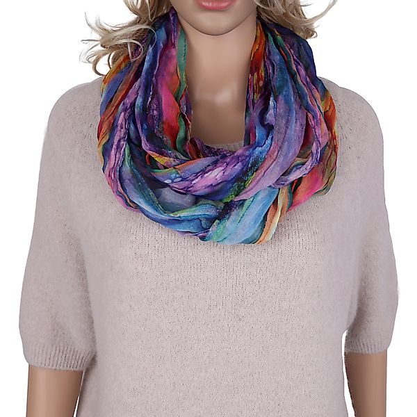 MIRROSI Loop Damen Schal mit Regenbogen-Muster günstig online kaufen