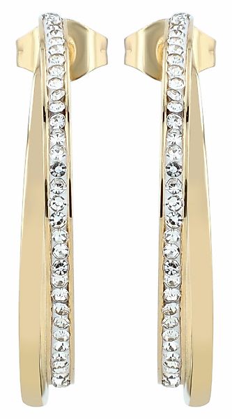 Adelia´s Paar Ohrhänger "Damen Ohrringe aus Edelstahl mit Strass Steinchen" günstig online kaufen