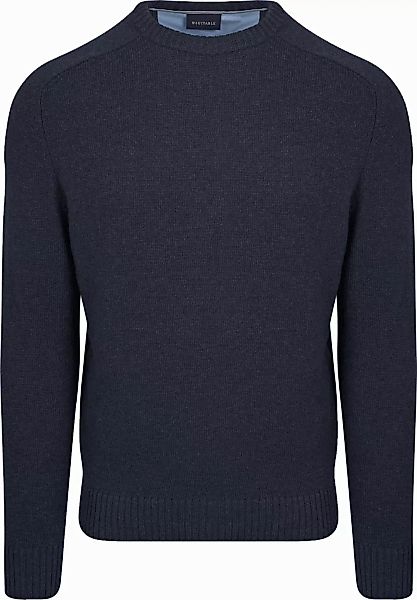 Suitable Lammwolle Pullover Rundhals Navy - Größe L günstig online kaufen