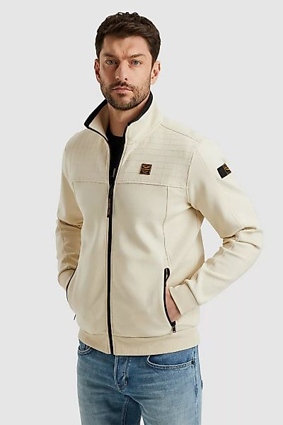 PME Legend Strickjacke Spacer Ecru - Größe M günstig online kaufen