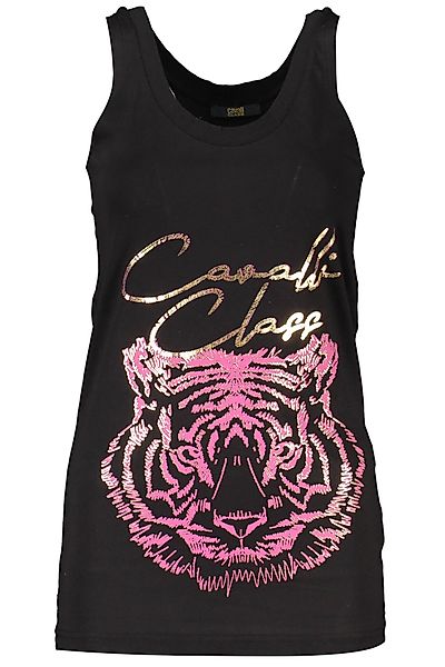 Cavalli Class T-Shirt Elegantes Schwarzes Damen-Tanktop günstig online kaufen