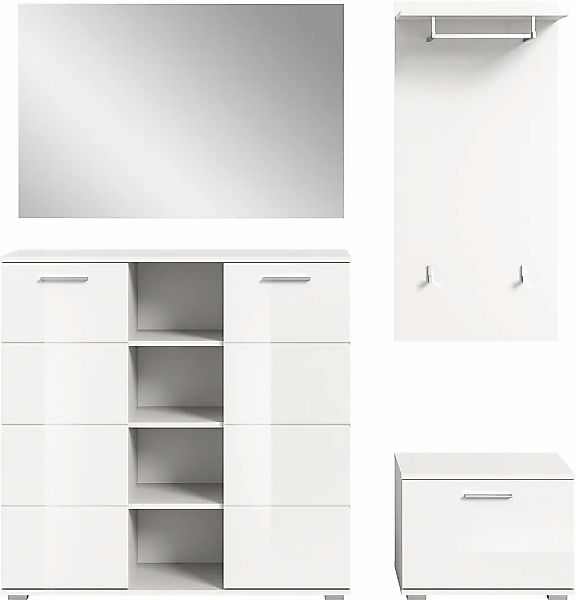 Home affaire Garderoben-Set "Valge, Breite 165 cm, 4-teiliges Set, bestehen günstig online kaufen