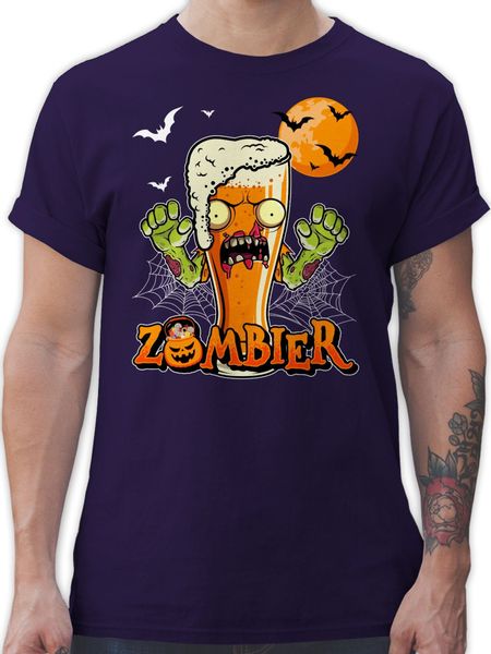 Shirtracer T-Shirt Zombier Bier Zombie Halloween günstig online kaufen
