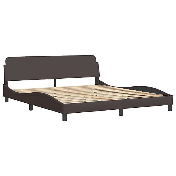 vidaXL Bett Bettgestell ohne Matratze Dunkelbraun 180x200 cm Stoff günstig online kaufen