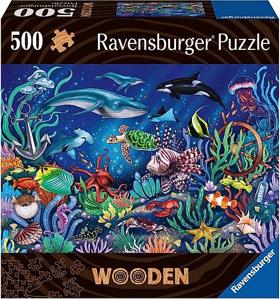 Ravensburger Puzzle Wooden, Unten im Meer, 500 Puzzleteile, Made in Europe günstig online kaufen