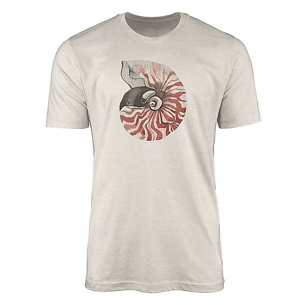 Sinus Art T-Shirt Herren Shirt 100% gekämmte Bio-Baumwolle T-Shirt Meeressc günstig online kaufen