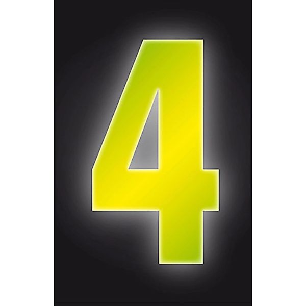 Conacord Klebezahl 4 Reflektierend 8 cm Gelb günstig online kaufen