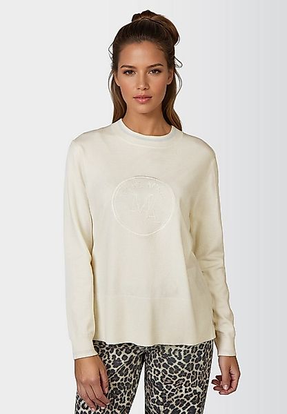 MARC AUREL Rundhalspullover mit Logo-Stickerei günstig online kaufen
