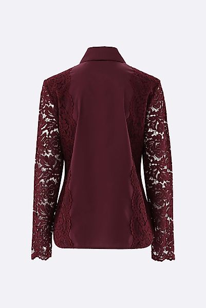 Hemdbluse mit Spitzenärmeln günstig online kaufen