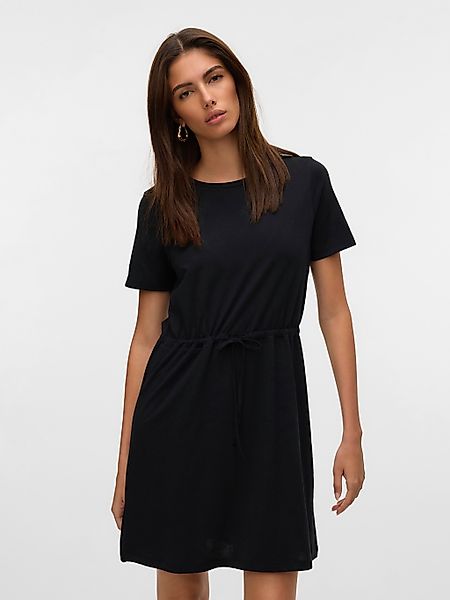 Vero Moda Shirtkleid "VMLUNA SS SHORT STRING DRESS JRS NOOS" Baumwollmischu günstig online kaufen