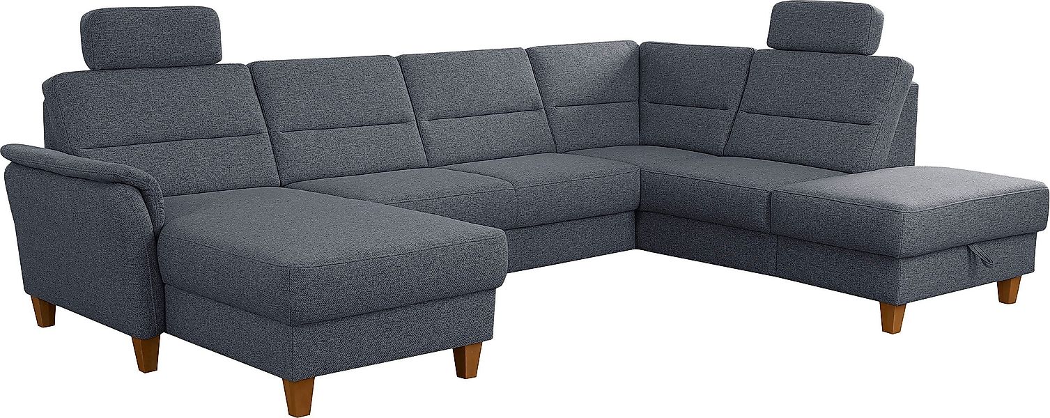 Home affaire Wohnlandschaft "Palmera U-Form, B: 308 cm" optional Bettfunkti günstig online kaufen