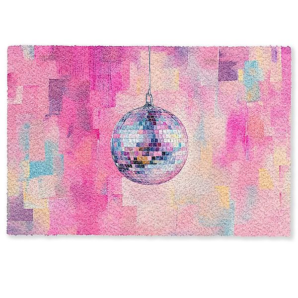 MuchoWow Fußmatte Discoball - Rosa - günstig online kaufen