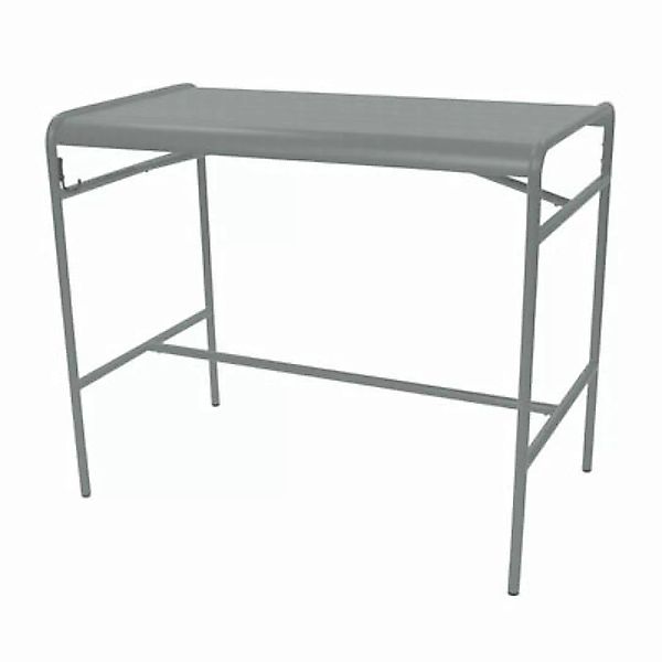 hoher Tisch Luxembourg metall grau / 4 Personen - 126 x 73 cm - Aluminium - günstig online kaufen