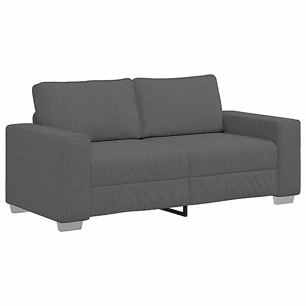vidaXL Zweisitzer-Sofa Dunkelgrau 140 cm Cordstoff 4105201 günstig online kaufen