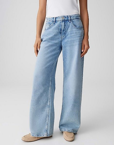 OPUS Weite Jeans Miva flow aus Denim mit weitem Bein leichter Used-Effekt, günstig online kaufen
