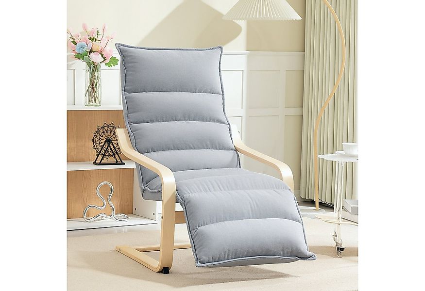 HOMCOM Relaxsessel Lounge-Sessel aus Birkenholz (gepolsterter Relaxsessel m günstig online kaufen