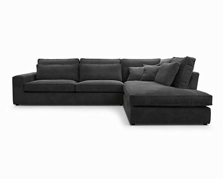 Deine Möbel 24 Wohnlandschaft CAREN XL Ecksofa Sofa Wohnzimmer L-Couch Cord günstig online kaufen