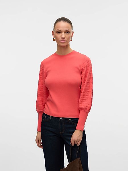 Vero Moda Strickpullover VMHOLLYPOINTELLE LS O-NCK günstig online kaufen