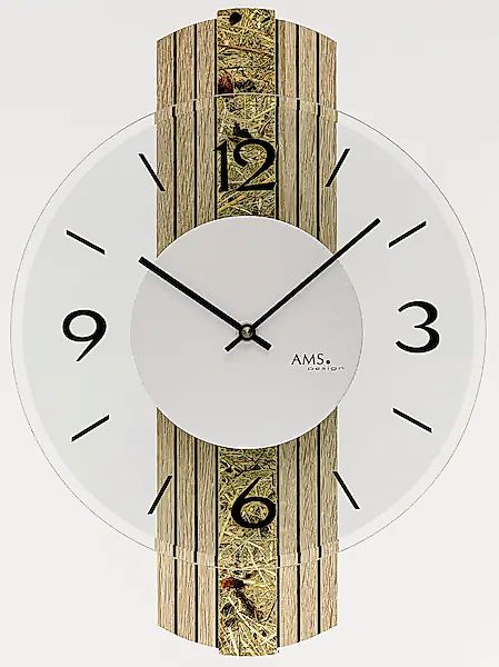 AMS Wanduhr »W9674«, Made in Germany,Holz,Wohnzimmer,Esszimmer,Küche,Arbeit günstig online kaufen