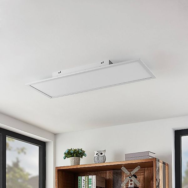 Lindby LED-Panel Quais, 80 x 30 cm, weiß, Metall, 4.000K günstig online kaufen