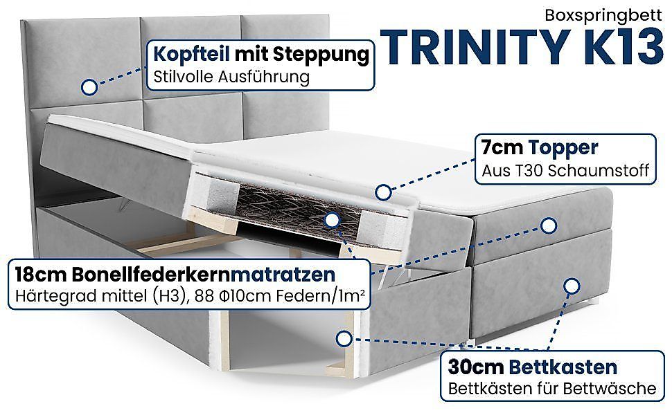 Best for Home Boxspringbett mit Bettkasten günstig online kaufen