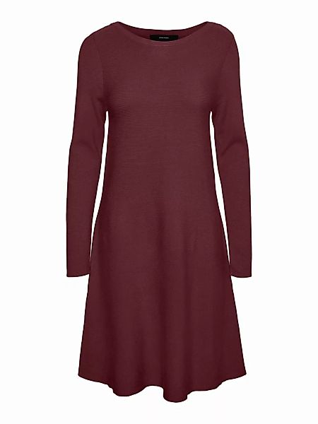 VERO MODA Langärmeliges U-boot-ausschnitt Kleid Damen Rot günstig online kaufen