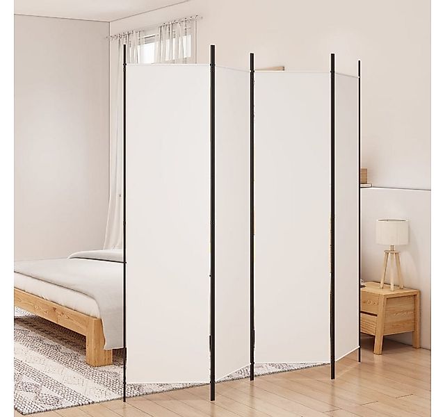 furnicato Raumteiler Paravent Weiß 200 x 200 cm mit 4 Paneelen, 1-tlg. günstig online kaufen