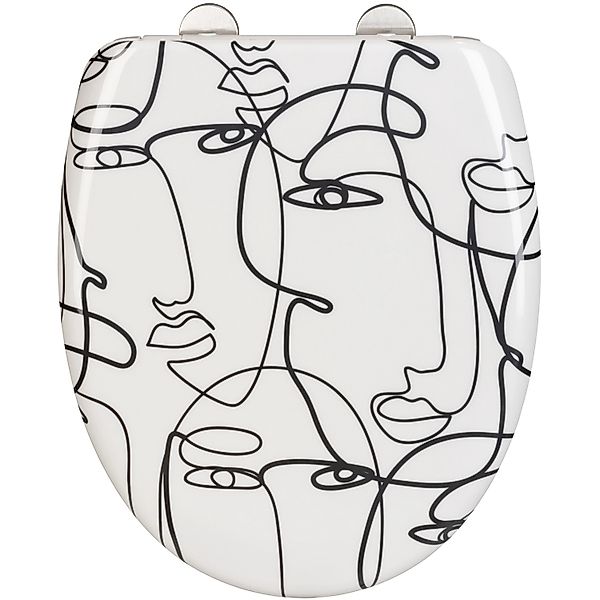 WENKO WC-Sitz Faces, aus rostfreiem Edelstahl günstig online kaufen