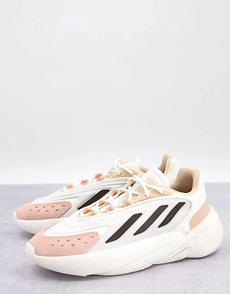adidas Originals – Ozelia – Sneaker in Weiß mit Details in neutralen Farbtö günstig online kaufen