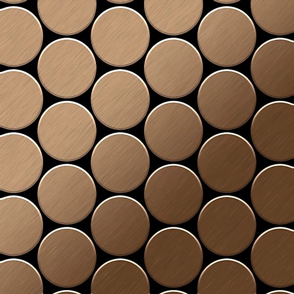 ALLOY Mosaik Fliese Massiv Metall Titan Gebürstet Kupfer 1,6mm Stark Medall günstig online kaufen