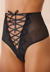 petite fleur gold High-Waist-String mit Ouvert-Öffnung günstig online kaufen