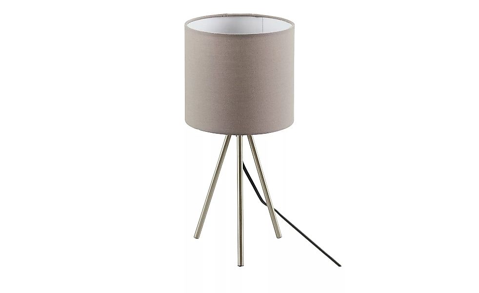 KHG Tischleuchte, 1-flammig, Dreibein, Schirm grau - grau - 35 cm - Lampen günstig online kaufen