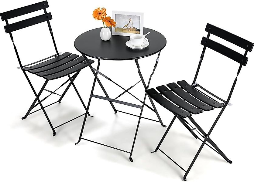 TLGREEN Balkonset Gartenmöbel Bistro Set Metall, günstig online kaufen