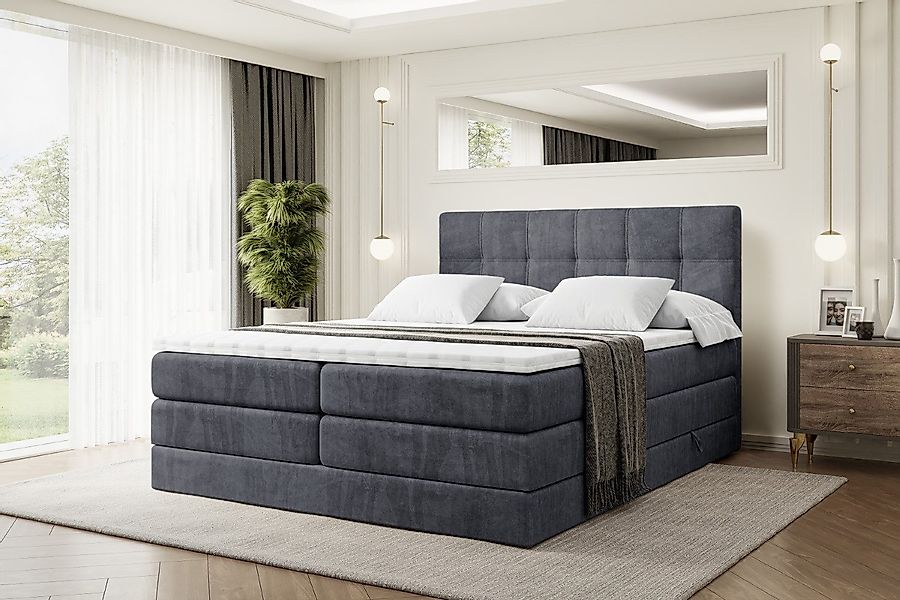 ALTDECOR Boxspringbett MARCE KING (Multipocket-Matratze H4, günstig online kaufen