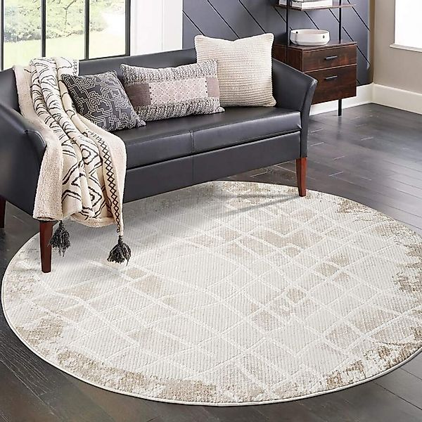 Carpet City Teppich "ANTIK215" rund 10 mm Höhe Kurzflor, 3D-Optik, Klassisc günstig online kaufen