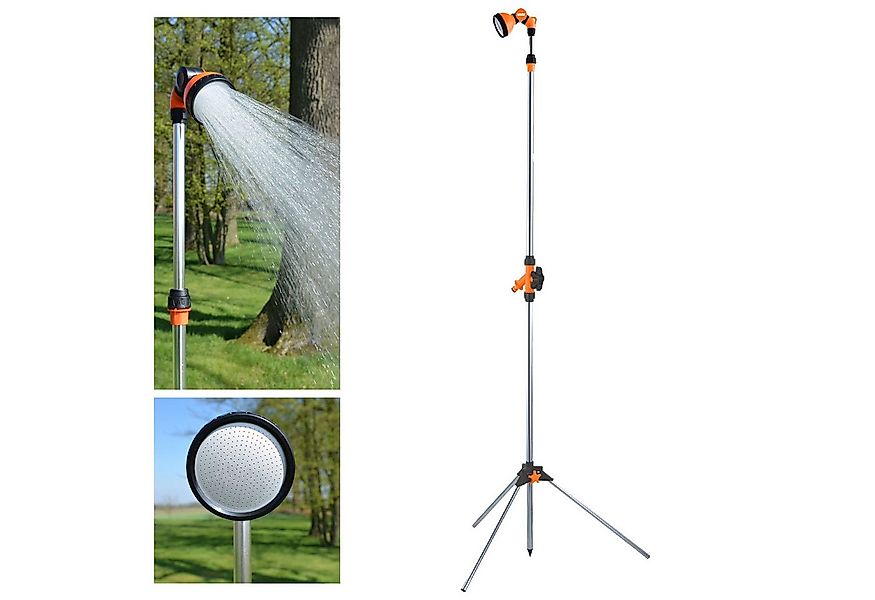 Hecht Gartendusche mit verstellbaren Duschkopf, stufenlose einstellbare Höh günstig online kaufen
