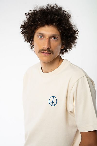 "PEACE" Relaxed Fit T-Shirt aus Bio Baumwolle günstig online kaufen