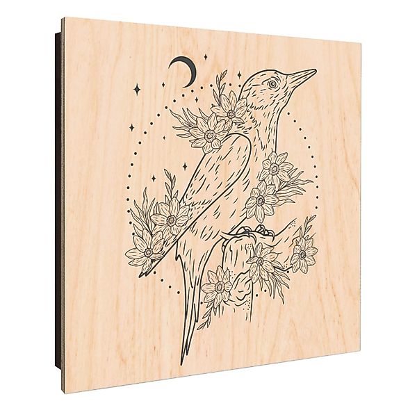 Banjado Schlüsselkasten Holz 30x30cm Schwarz Scharnier Rechts 50 Haken Desi günstig online kaufen