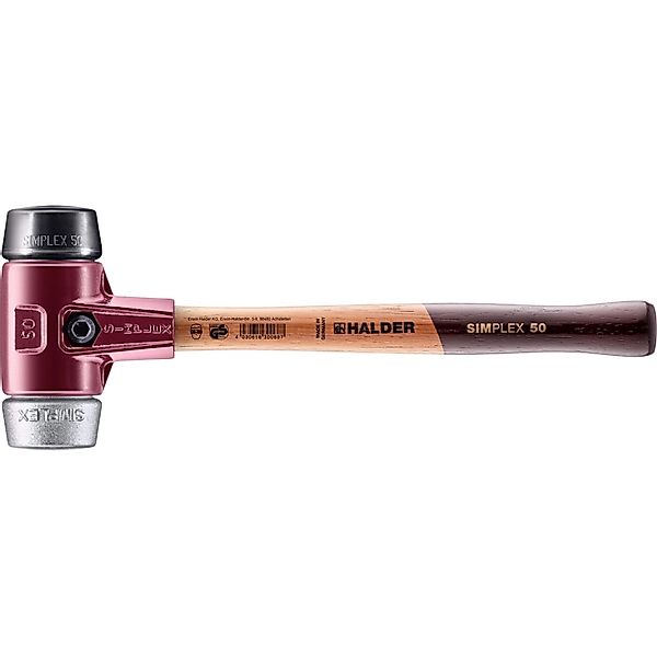 Halder Simplex Schonhammer Ø 50 mm Gummi   Weichmetall mit Tempergussgehäus günstig online kaufen