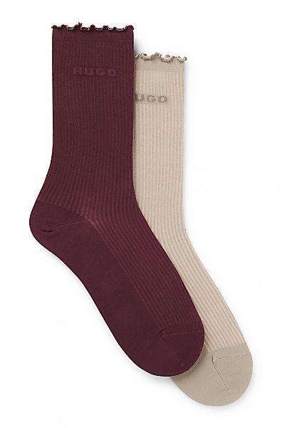 HUGO Underwear Basicsocken "2P RS LETTUCE CC W" 2 Paar tlg. Bund leicht gek günstig online kaufen