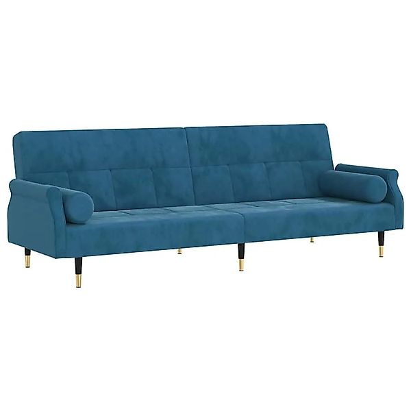 vidaXL Schlafsofa mit Kissen Blau Samt 351856 günstig online kaufen