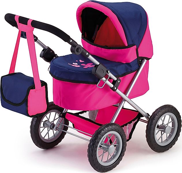 Bayer Puppenwagen Trendy, pink/blau, inkl. Wickeltasche günstig online kaufen