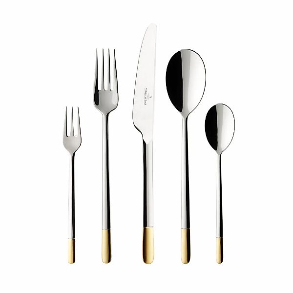 Villeroy & Boch Besteck-Set "Tafelbesteck Ella 30er Set silber-gold" günstig online kaufen