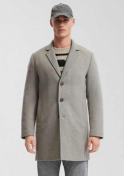 QS Funktionsmantel Outdoor-Mantel Mantel mit Reverskragen aus Wollmischung günstig online kaufen