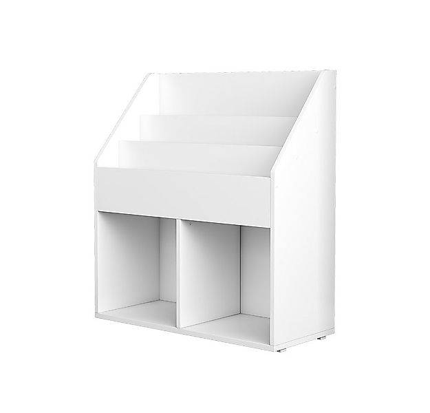 Vicco Bücherregal Conny, Weiß/Weiß, 72 x 79 cm mit großen Ablagen günstig online kaufen