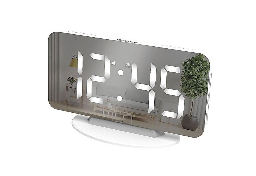 Miraval Quarzwecker Miraval Design-Spiegelwecker 12 H 24 H 3 Helligkeitsstu günstig online kaufen