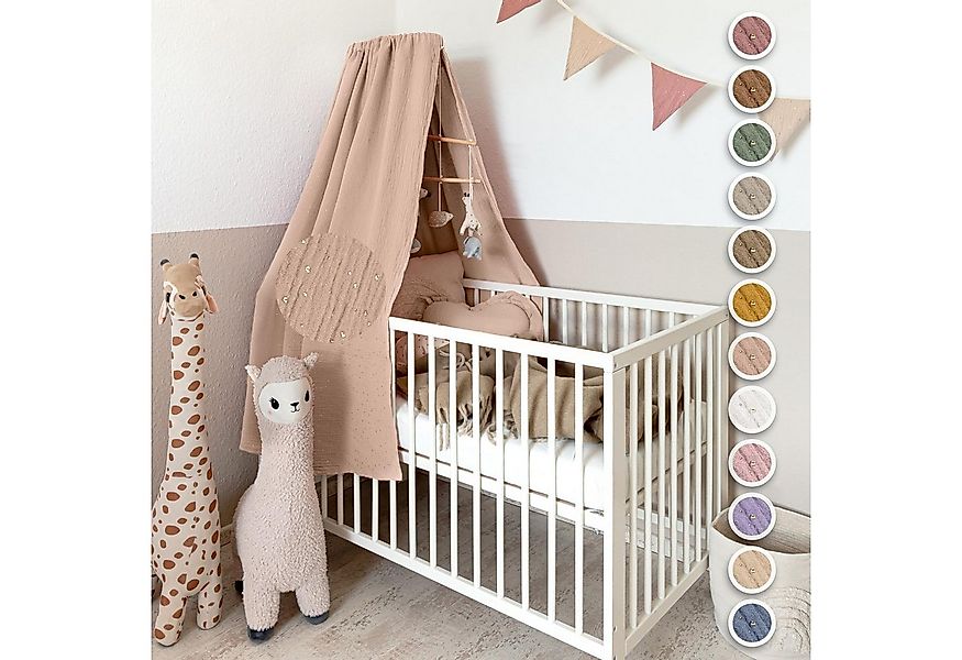 lilimaus Betthimmel Handgefertigter Baumwoll Betthimmel für Babybett, Gold günstig online kaufen