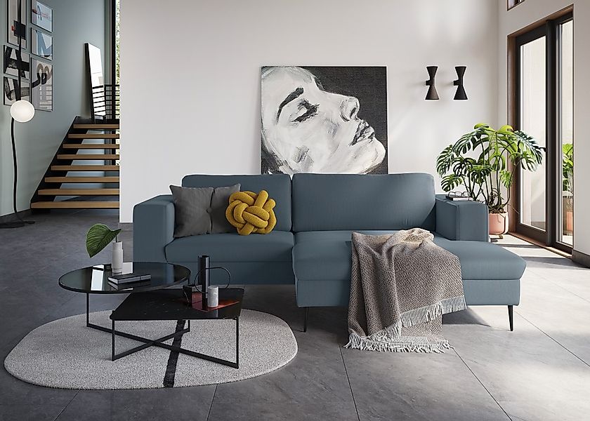 DOMO collection Ecksofa "Modica kompakt und elegant, Breite 244, L-Form", m günstig online kaufen