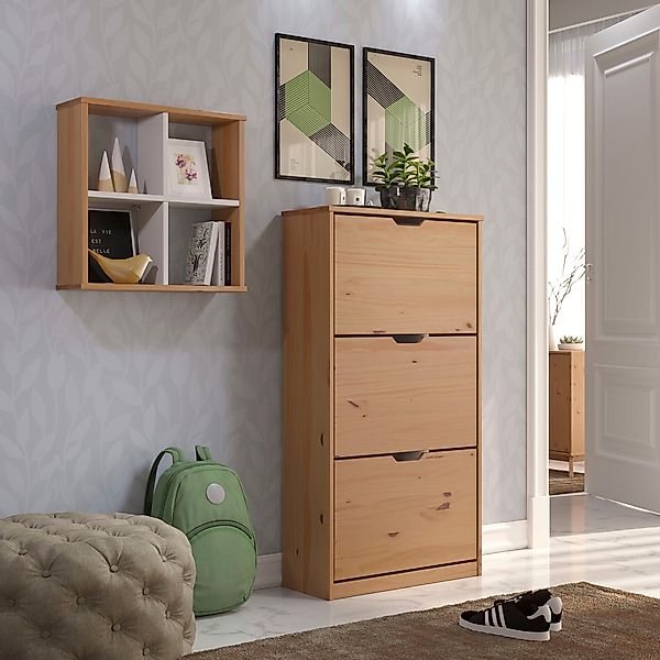 INTER-FURN Schuhschrank "Mestre", praktisch und aus massiver Kiefer günstig online kaufen